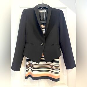 Tahari Arthur S. Levin 
2pc Suit Jacket & Striped Skirt